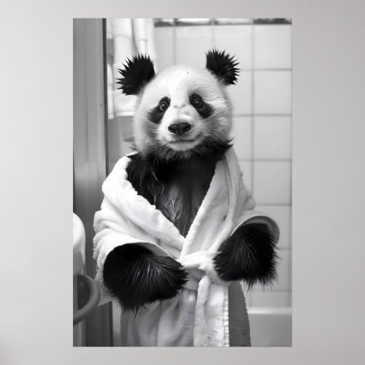 Impression de robe de chambre de panda drôle pour  (Devant)