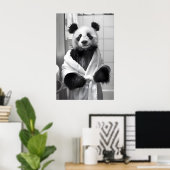Impression de robe de chambre de panda drôle pour  (Bureau à domicile)
