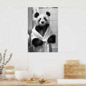 Impression de robe de chambre de panda drôle pour  (Cuisine)