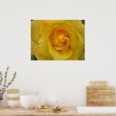 Impression de rose jaune Affiche de fleurs belle i (Cuisine)