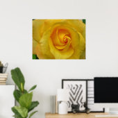 Impression de rose jaune Affiche de fleurs belle i (Bureau à domicile)