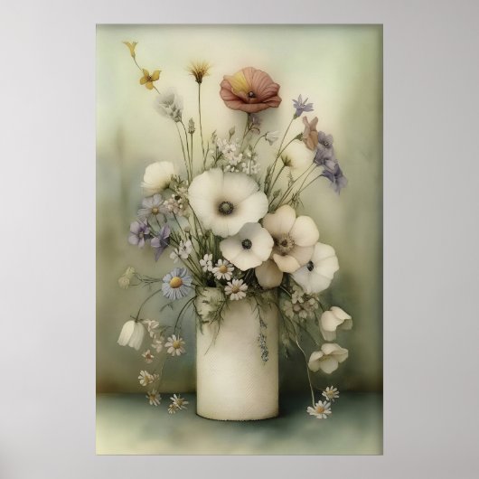 Impression de rouleau de papier toilette à fleurs (Devant)