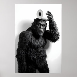Impression de salle de bain Bigfoot drôle Sasquatc