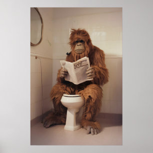 Impression de salle de bain Bigfoot drôle Sasquatc
