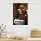 Impression de salle de bain de capybara, décoratio (Cuisine)