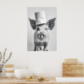 Impression de salle de bain de cochon drôle, Chape (Cuisine)