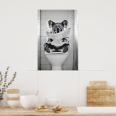 Impression de salle de bain de koala drôle rétro h (Cuisine)
