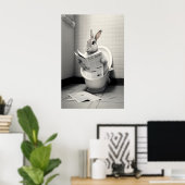 Impression de salle de bain de lapin drôle Lapin l (Bureau à domicile)