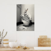 Impression de salle de bain de lapin drôle Lapin l (Cuisine)