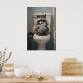 Impression de salle de bain de raton laveur drôle, (Cuisine)