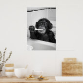 Impression de salle de bain de singe drôle Style v (Cuisine)