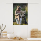Impression de salle de bain de singe mandrill drôl (Cuisine)