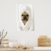 Impression de salle de bain drôle de Bouledogue Fr (Cuisine)