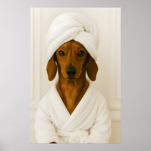 Impression de salle de bain drôle de Dachshund, Da (Devant)