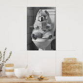 Impression de salle de bain drôle de Pomeranian, A (Cuisine)