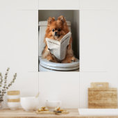 Impression de salle de bain drôle de Pomeranian, J (Cuisine)