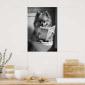 Impression de salle de bain drôle de Pomeranian, L (Cuisine)