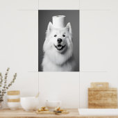 Impression de salle de bain drôle de Samoyède, Art (Cuisine)