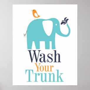 Impression de salle de bain éléphant