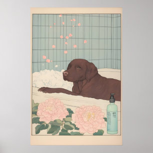 Impression de salle de bain Labrador au chocolat U