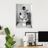 Impression de salle de bain pingouin drôle humour (Bureau à domicile)