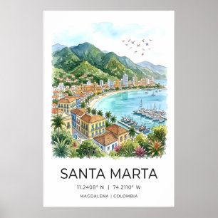 Impression de Santa Marta Vue sereine sur la marin
