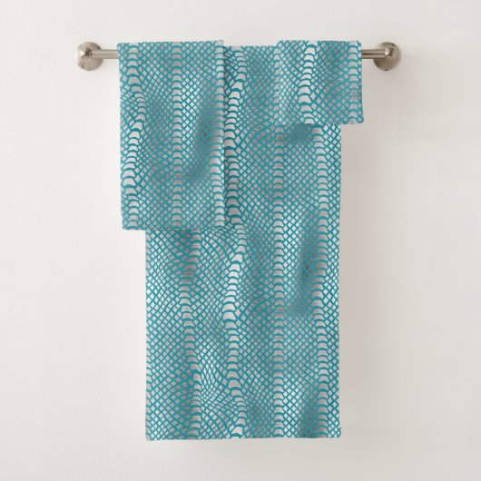 Impression de serpent d'argent bleu turquoise (En situation)