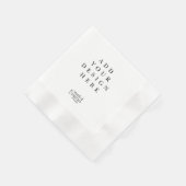 Impression de serviettes en papier sur mesure (Coin)