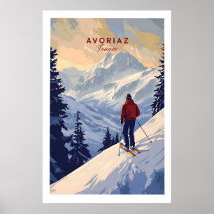 Impression de ski à Avoriaz Alpes françaises Hiver