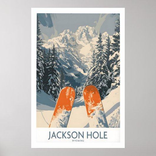 Impression de ski à Jackson Hole - Wyoming 1 (Devant)