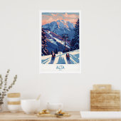 Impression de ski Alta Utah - Décoration de voyage (Cuisine)