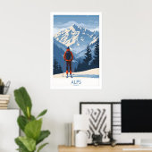 Impression de ski des Alpes - France 1 (Bureau à domicile)