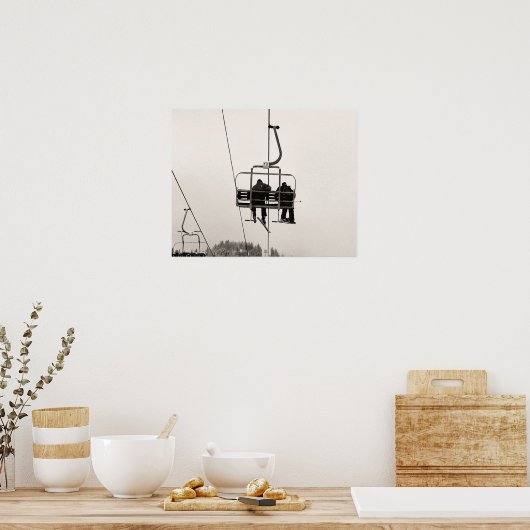 Impression de ski Sepia tonique, Vers le haut (Cuisine)