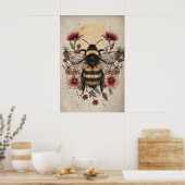Impression de soleil de fleurs d'abeille, art bota (Cuisine)