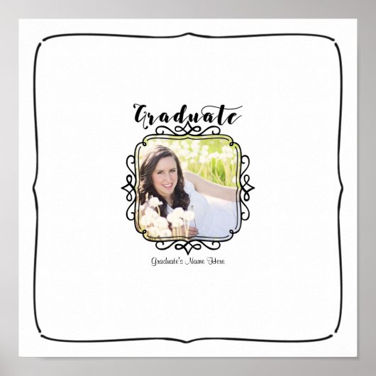 Impression de souvenir avec autographe du diplômé (Devant)