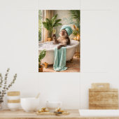 Impression de spa de singe, Art mural de salle de (Cuisine)