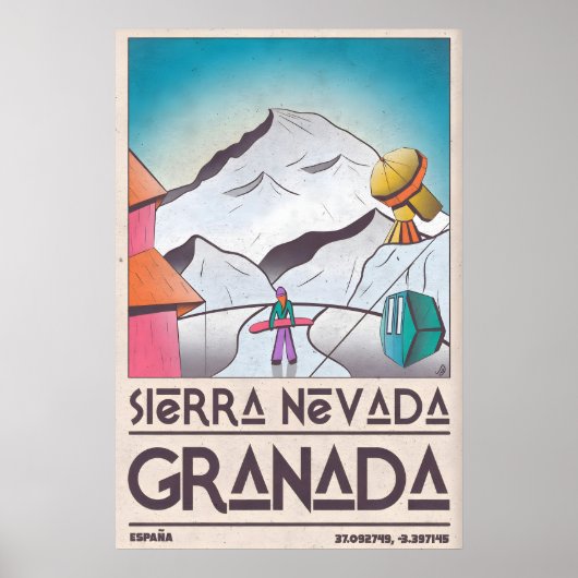 Impression de station de ski vintage - Montagne en (Devant)
