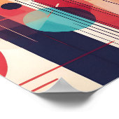 Impression de style géométrique élégant et coloré (Coin)