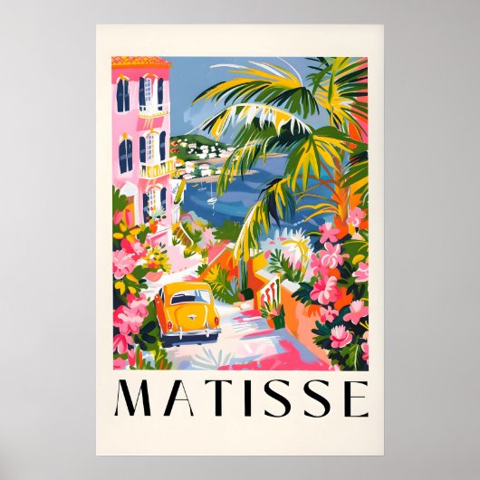 Impression de style Matisse Italie Rose Plage Été (Devant)