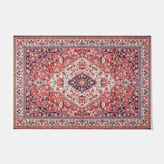 Impression de tapis de soie persan (Devant)