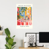 Impression de tarot de chat de style Matisse rose (Bureau à domicile)
