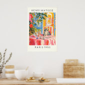 Impression de tarot de chat de style Matisse rose (Cuisine)