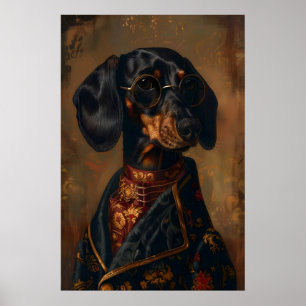 Impression de teckel aristocratique, chien de la R