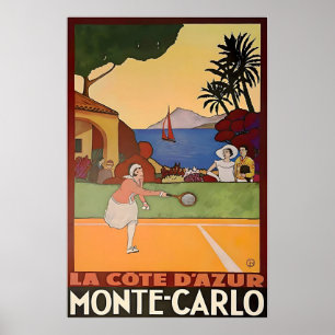 Impression de tennis de Monte Carlo Art de la Rivi