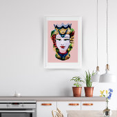 Impression de tête blanche rose Sicilienne