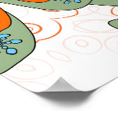 Impression de textile abstrait floral en trame (Coin)