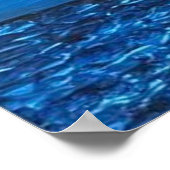 Impression de texture de vague bleue (Coin)
