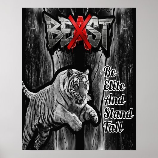Impression de tigre BEAST, Affiche de valeur en pa (Devant)