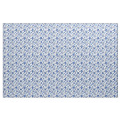 Impression de tissu monochromatique bleu floral (Yard)