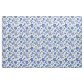 Impression de tissu monochromatique bleu floral (Fat Quarter)